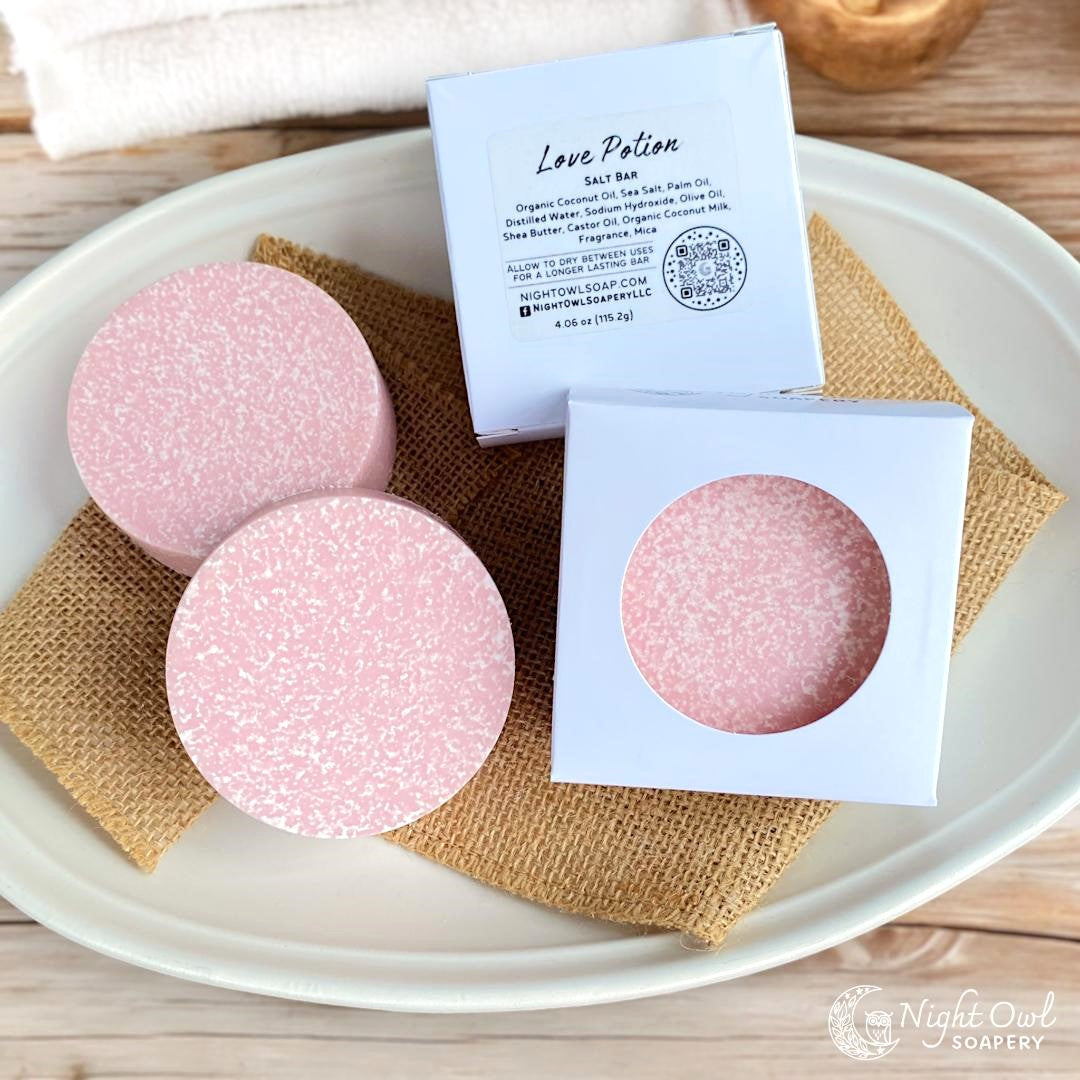 Love Potion | Cold Process Salt Bar | Organic Coconut Milk