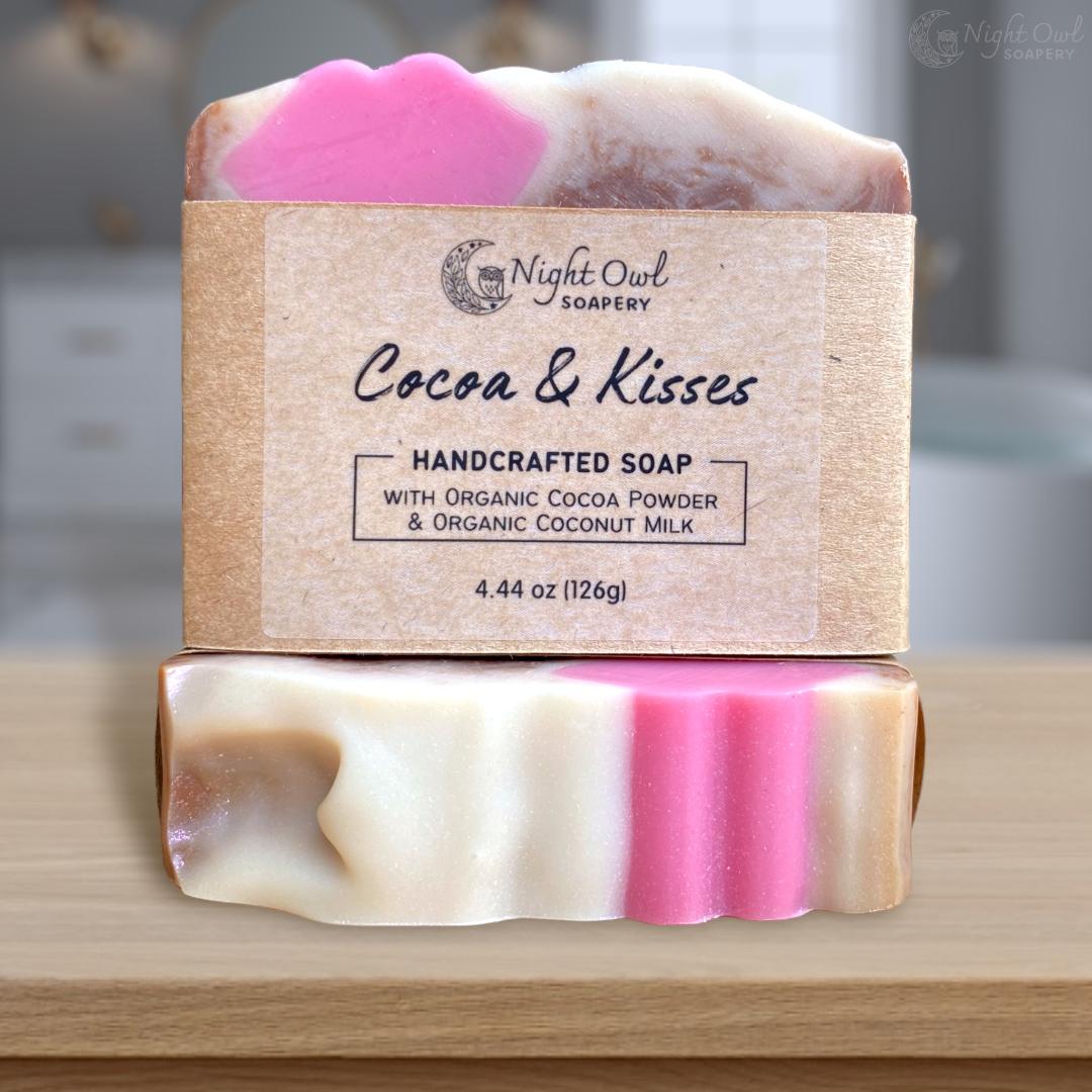 Cocoa & Kisses | Cold Process Soap | Organic Cocoa Powder + Organic Coconut Milk