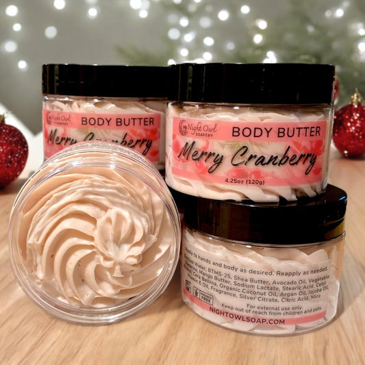 Merry Cranberry | Body Butter | Argan, Jojoba + Shea