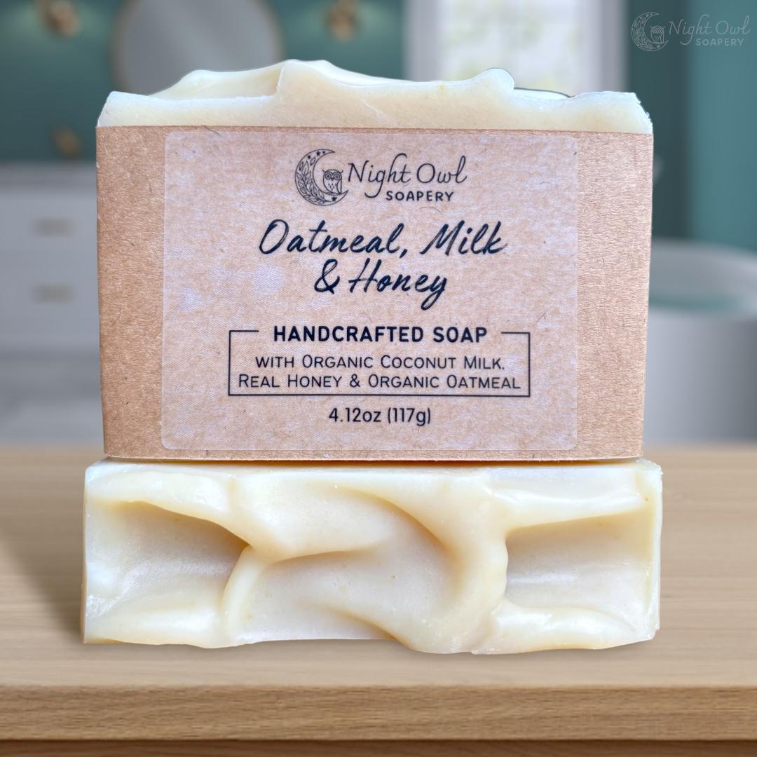 Oatmeal, Milk & Honey | Cold Process Soap | Organic Oatmeal + Organic Coconut Milk + Real Honey