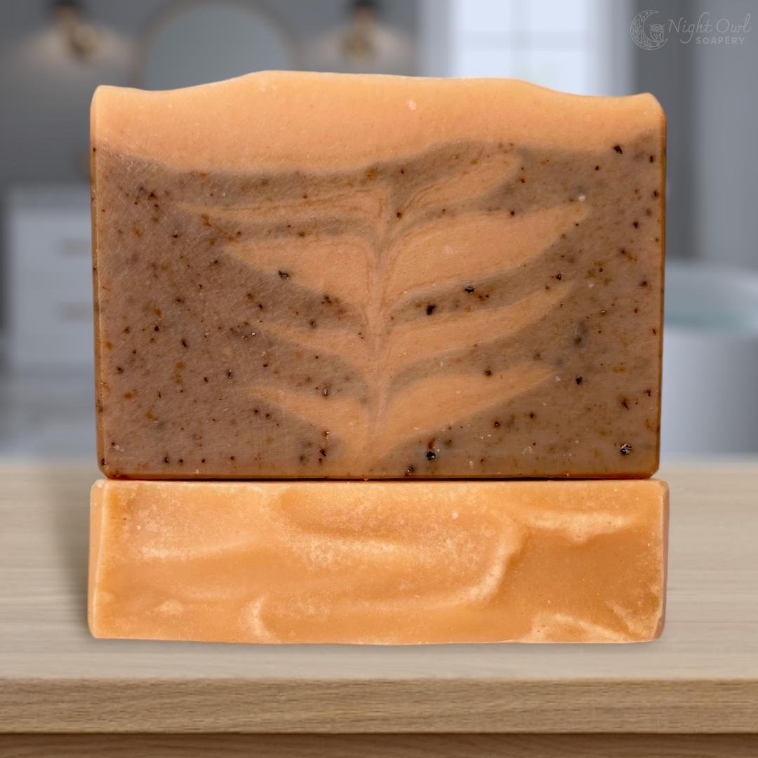 Pumpkin Spice Latte | Cold Process Soap | Coffee Grounds + Organic Coconut Milk