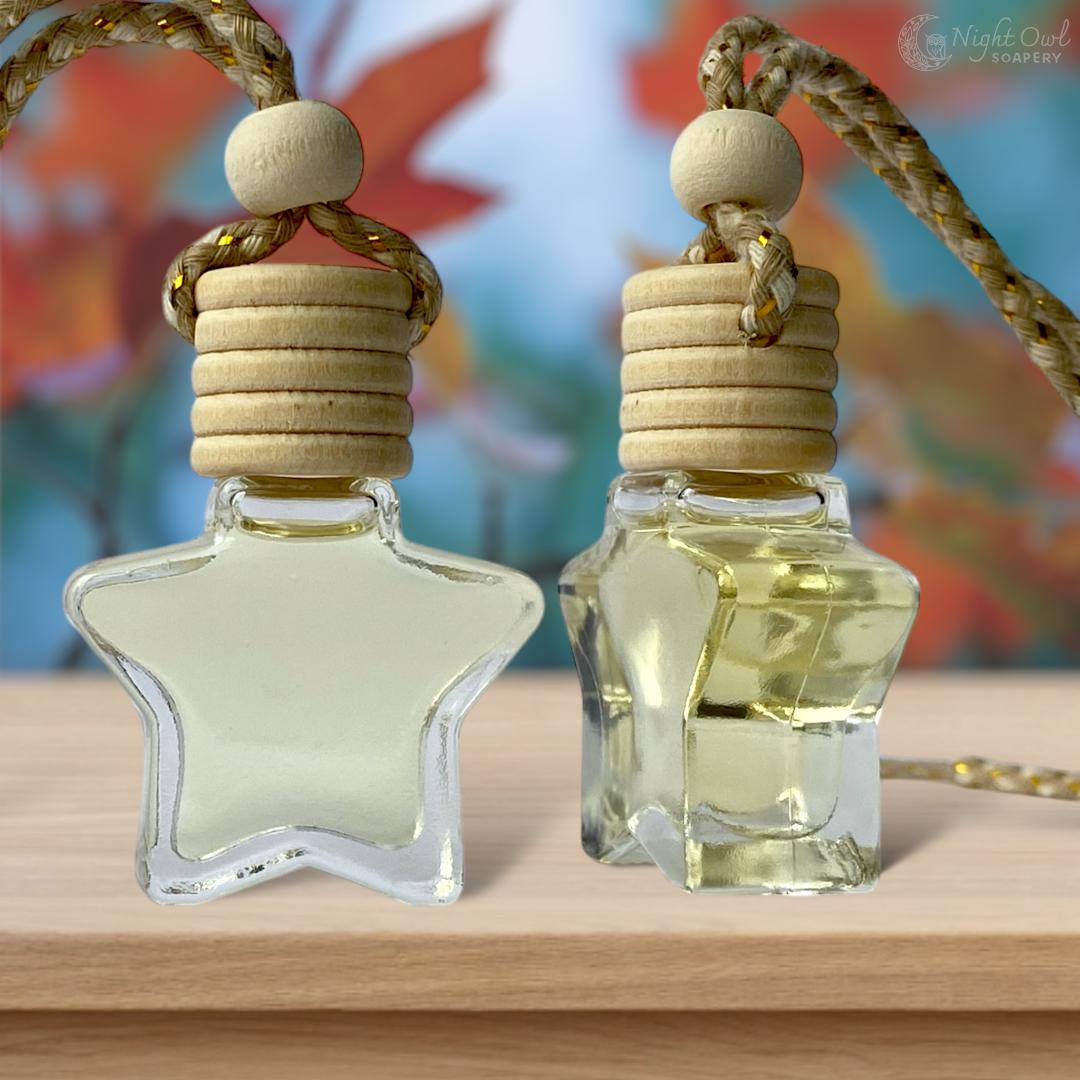 Car Air Freshener Diffuser | Hanging Glass Pendant Bottle | Seasonal Scents