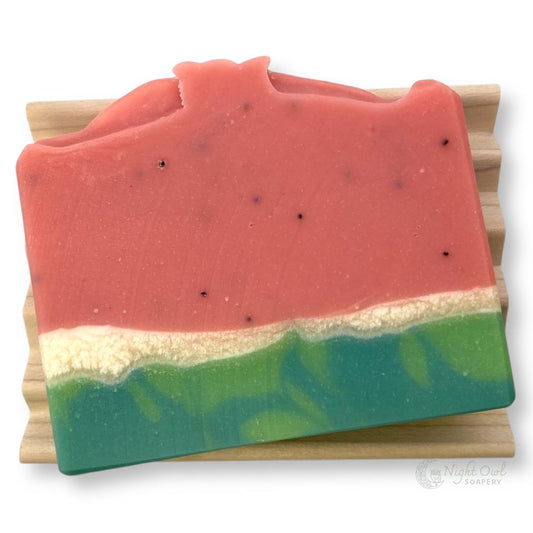 Watermelon | Cold Process Soap | Organic Coconut Milk + Poppy Seeds